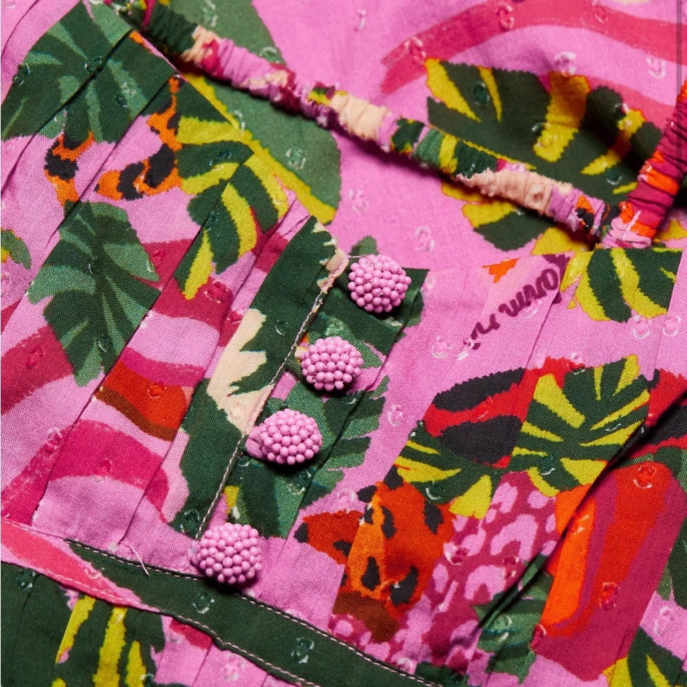 Farm Rio Leopard Forest Cotton Dress - Picture 4 of 6